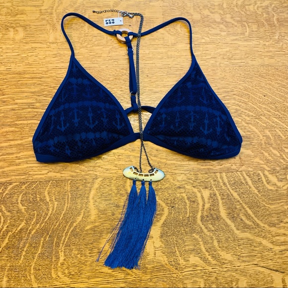 NEW! Romolo Blue Tassel Necklace - Picture 2 of 5